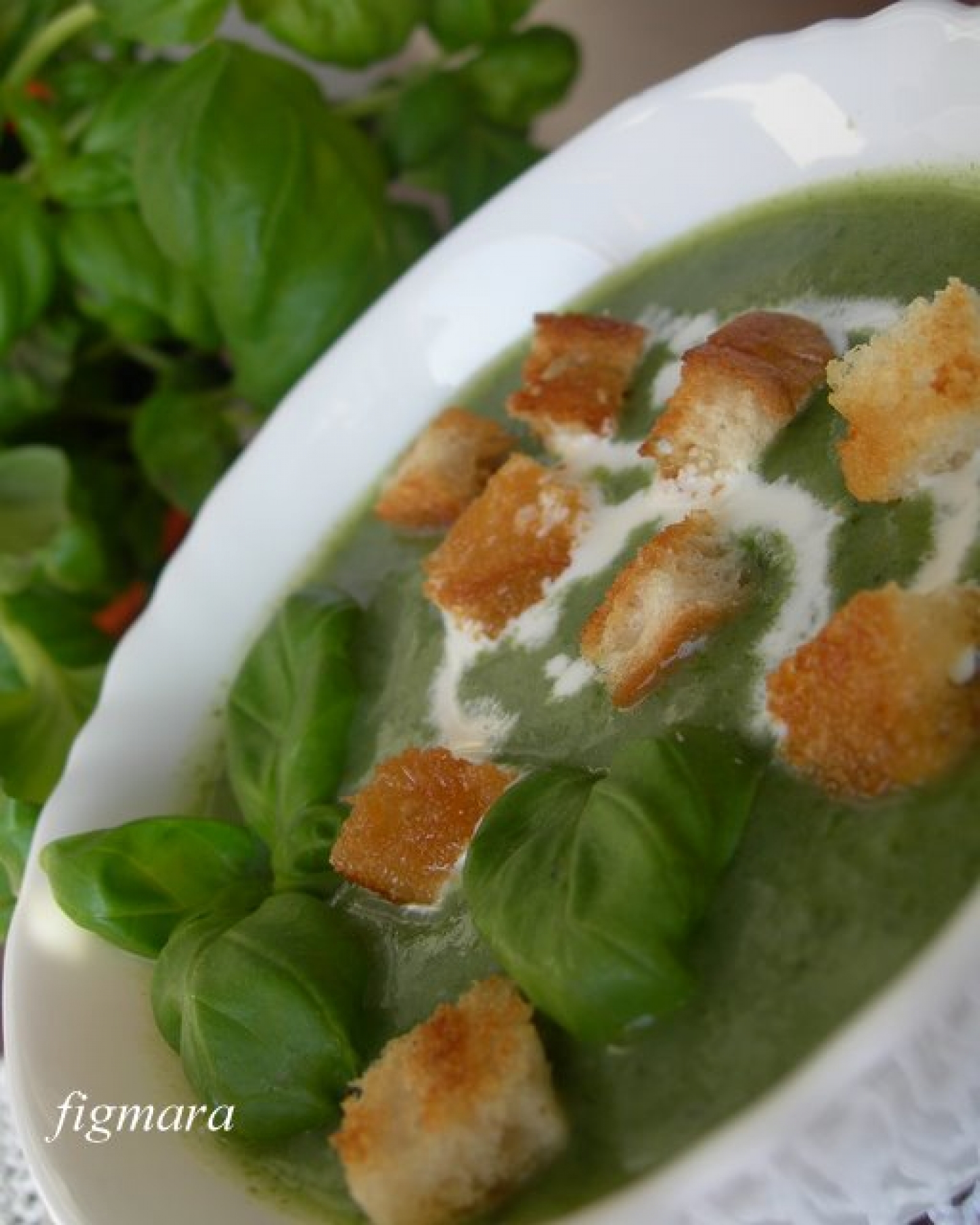 Zielona zupa bazyliowa czyli tęsknota za wiosną