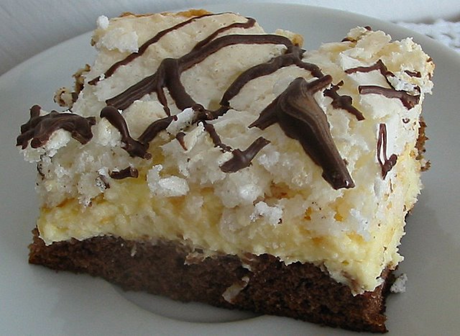 Ciasto kakaowo-kokosowe z masą serową